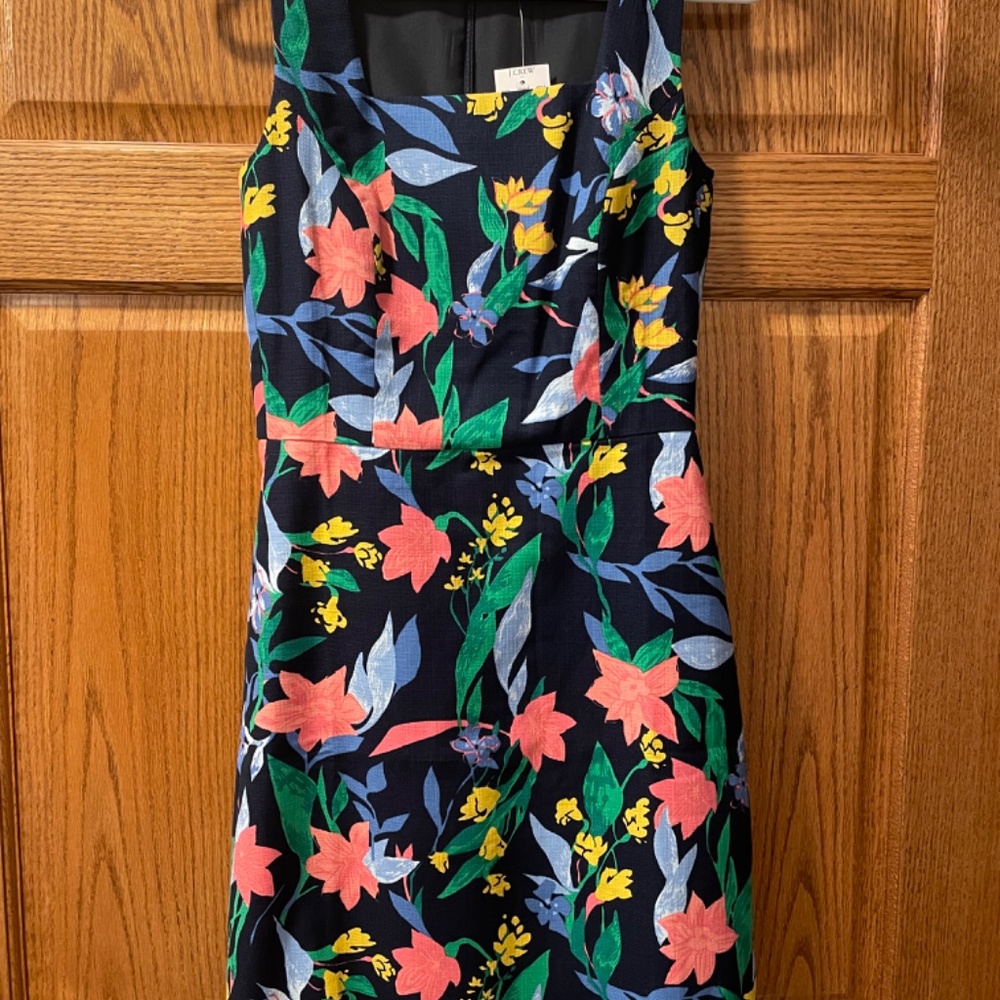 NWT J Crew Floral Sheath Dress Women’s 00
